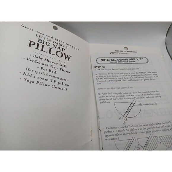 5/$25 Country Living Little Daisy's "Big Nap Pillow" Sewing Pattern Amy Butler - Picture 5 of 5